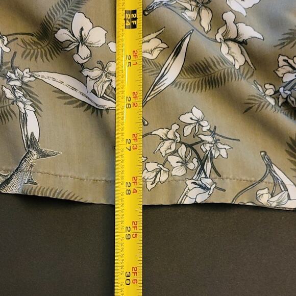 Exofficio Men's Green Floral Shirt Size Large Fish and Floral Fisherman Outdoors - Picture 9 of 9